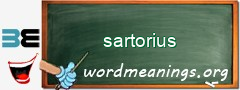 WordMeaning blackboard for sartorius